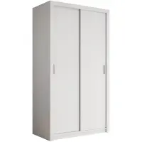 Meubella Kledingkast wit - 120x62x215 - Kleerkast met schuifdeuren