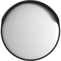 vidaXL Buiten Convex Verkeersspiegel Zwart Ø45 cm Polycarbonaat