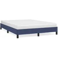 vidaXL Bedframe zonder matras, blauw, 140x200 cm, stof