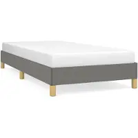 vidaXL Bedframe zonder matras, donkergrijs, 80x200 cm, stof