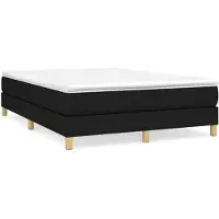 vidaXL Boxspringbedframe, zwart, 140x190 cm, gestoffeerd