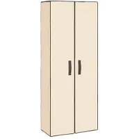 vidaXL Schoenenkast 60x30x166 cm stof crèmekleurig