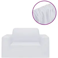 vidaXL Bankhoes stretch polyester jersey wit