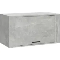 vidaXL Wandschoenenkast 70x35x38 cm bewerkt hout betongrijs