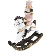 Clayre & Eef Kerstdecoratie Notenkraker 18 cm Roze Polyresin Roze