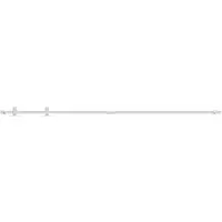 vidaXL Ophangset voor minischuifdeur 183 cm koolstofstaal wit