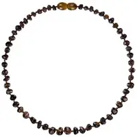 ForDig Wild Sun Barnsteen Ketting Volwassene - Amber Ketting - Baltische Barnsteen – 45 cm – Dark Green
