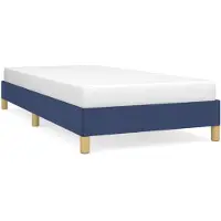 vidaXL Bedframe zonder matras, blauw, 90x190 cm, stof