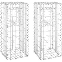 vidaXL Schanskorf palen 2 st 40x40x100 cm ijzer
