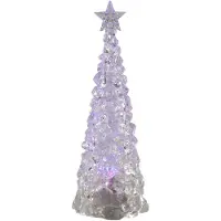 Intratuin Kerstfiguur Decoratieboom Ster Met LED Lampjes Gekleurd Licht D 11 H 30 Cm