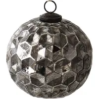 Clayre & Eef Kerstbal Ø 15 cm Zwart Glas Kerstdecoratie Zwart Kerstdecoratie