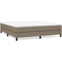 vidaXL Boxspring bed stof taupe 180x200 cm
