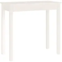 vidaXL Wandtafel 80x40x75 cm massief grenenhout wit
