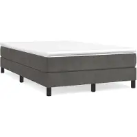 vidaXL Boxspring bed 120x200 cm fluweel donkergrijs