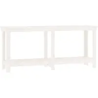 vidaXL Werkbank 180x50x80 cm massief grenenhout wit