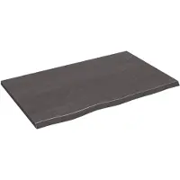 vidaXL Wandschap 80x50x2 cm behandeld massief eikenhout donkerbruin