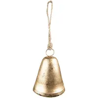 Clayre & Eef Hanger Bel 13 cm Goudkleurig Ijzer Woondecoratie Goudkleurig Woondecoratie