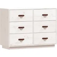 vidaXL Dressoir 100x40x75 cm massief grenenhout wit