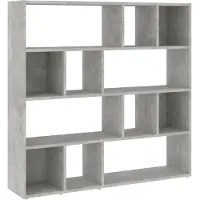 vidaXL Boekenkast/kamerscherm 105x24x102 cm betongrijs