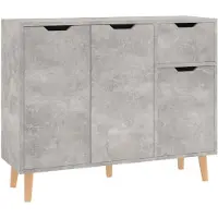 vidaXL Dressoir 90x30x72 cm bewerkt hout betongrijs