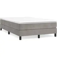 vidaXL Boxspringbedframe, lichtgrijs, 120x200 cm, fluweel
