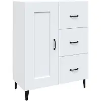 vidaXL Dressoir 69,5x34x90 cm bewerkt hout wit