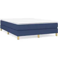 vidaXL Boxspringbedframe, blauw, 140x200 cm, met stoffen bekleding