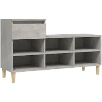 vidaXL Schoenenkast 102x36x60 cm bewerkt hout betongrijs