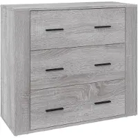 vidaXL Dressoir 80x33x70 cm bewerkt hout grijs sonoma eikenkleurig