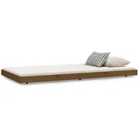 vidaXL Bedframe massief grenenhout honingbruin 100x200 cm