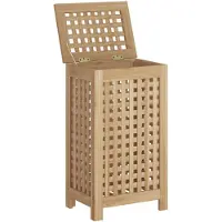 vidaXL Wasmand 35x25x60 cm massief teakhout