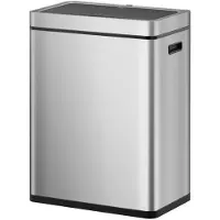 EKO - Mirage Plus Sensor Recycler 30+30 liter - Stainless steel Plastic - mat RVS - Prullenbak