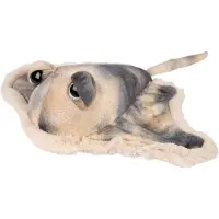Suki Gifts pluche Pijlstaart Rog knuffeldier - cute eyes - grijs - 37 cm - Knuffel zeedieren