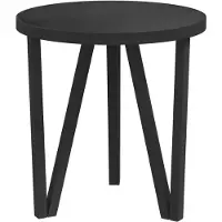 vidaXL Salontafel Ø35 cm MDF zwart