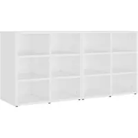 vidaXL Schoenenkasten 2 st 52,5x30x50 cm wit
