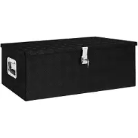 vidaXL Opbergbox 90x47x33,5 cm aluminium zwart