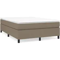vidaXL Boxspring bed stof taupe 140x200 cm