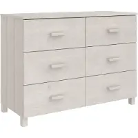 vidaXL Dressoir HAMAR 113x40x80 cm massief grenenhout wit