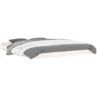vidaXL Bedframe massief grenenhout wit 150x200 cm