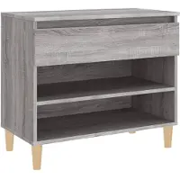 vidaXL Schoenenkast 70x36x60 cm bewerkt hout sonoma grijs