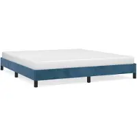 vidaXL Bedframe zonder matras, donkerblauw, 160x200 cm, fluweel