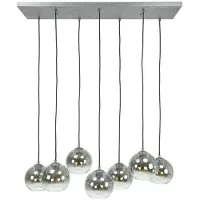 Dimehouse Industriële hanglamp Juliette 7-lichts smokey glass