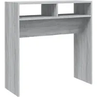 vidaXL Wandtafel 78x30x80 cm bewerkt hout grijs sonoma eikenkleurig