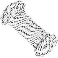 vidaXL Boottouw gevlochten 4 mmx25 m polyester wit
