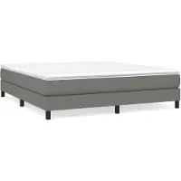 vidaXL Boxspring met matras stof donkergrijs 180x200 cm