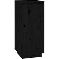 vidaXL Schoenenkast 35x35x80 cm massief grenenhout zwart