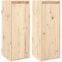 vidaXL Wandkasten 2 st 30x30x80 cm massief grenenhout