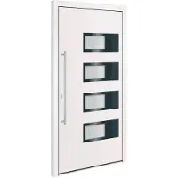 vidaXL Voordeur 100x200 cm aluminium en PVC wit