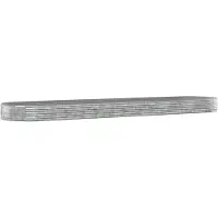 vidaXL Plantenbak 600x140x36 cm gegalvaniseerd staal zilverkleurig