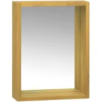 vidaXL Spiegelkast 30x10x40 cm massief teakhout